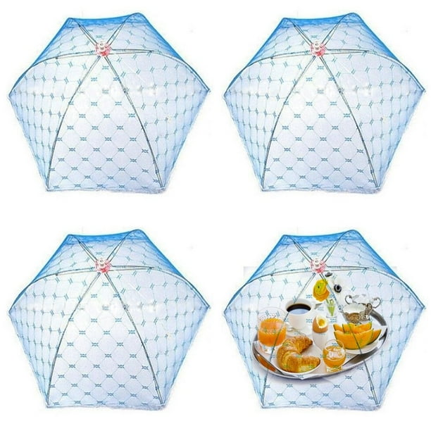 Wisdom Pop-Up Mesh Food Covers Tent Umbrella 4 Pack Large 17 inch Reusable and